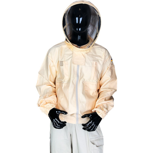 Куртка пчеловода из сатина на застежке со съемной маской Жало-стоп, низ на резинке, сатин